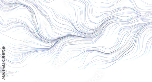 Photography Intricate abstract flowing lines create a mesmerizing blue and grey pattern background