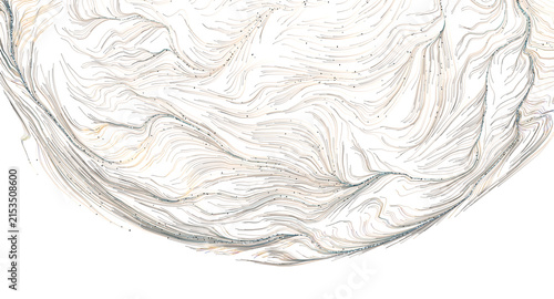 Flowing abstract lines text...