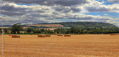 Agriculture - Bales of Hay in a Chiltern landscape