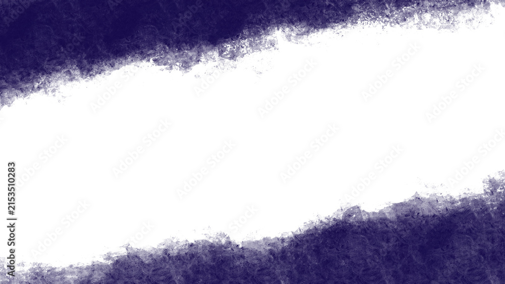 Fototapeta premium Dark indigo diagonal grunge brush stroke shape on transparent. PNG element for elegant creative headers, frames, and artistic collages. 