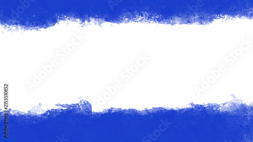 Blue watercolor brush stroke header frame with torn edges. PNG graphic element for elegant creative blogs, artistic headers, and modern designs.
