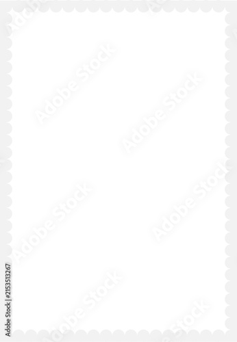 Minimal Soft Gray Scalloped Border Frame Vector - Editable SVG blank template for modern stationery, editorial layouts, certificates, invitations, branding, photo framing and neutral graphic design