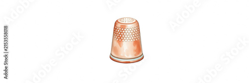 Copper metal thimble isolated on black