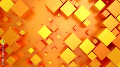 Background of Cubes. Abstract motion, loop, two color, 3d rendering, 4k resolution
