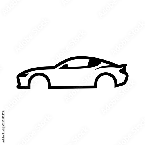 black car isolated on white
