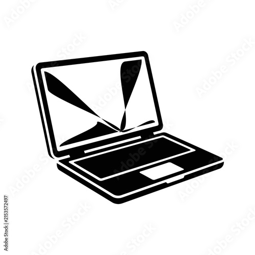 laptop with email symbol