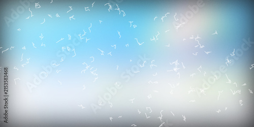 Fotografie Abstract blue sky background with blurred white abstract shapes overlay