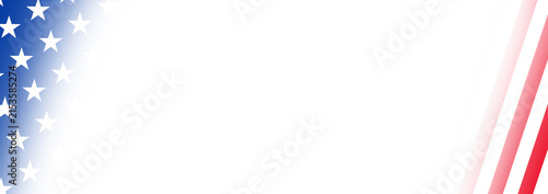 USA Flag Both Side Diagonal Frame Background with Copy Space for 4th of July, Independence Day, and Official Events