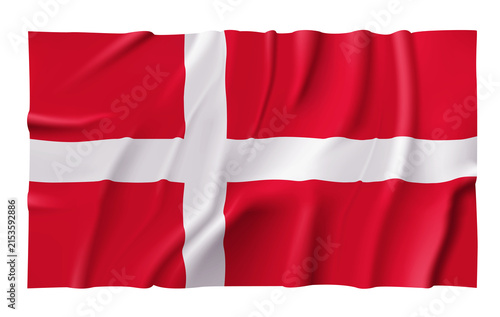 Waving Denmark Flag