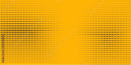 Принти на полотні Yellow orange halftone pattern