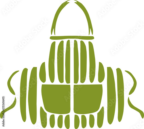 Garden work apron with tool pockets illustration isolated
