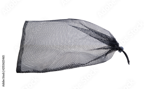 Mesh bag isolated on white.