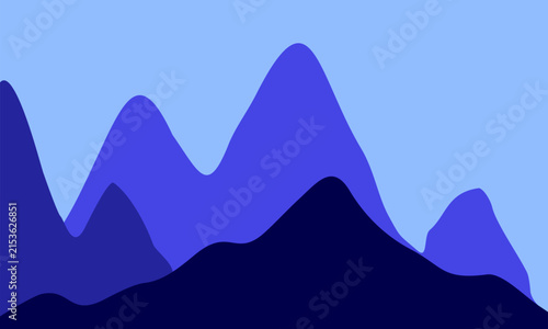 Set design featuring a simple mountain silhouette background,vector.