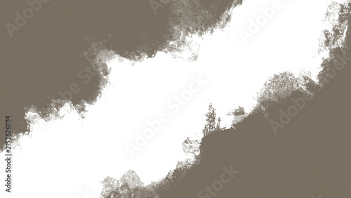 Light taupe brown diagonal corner brush stroke overlay. PNG graphic element for modern minimal frames, rustic banners, and soft artistic edges.
