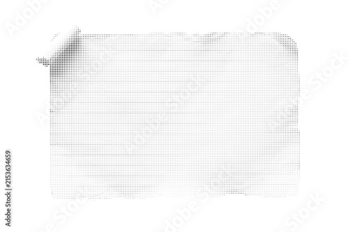 Set of halftone paper frames with torn edges