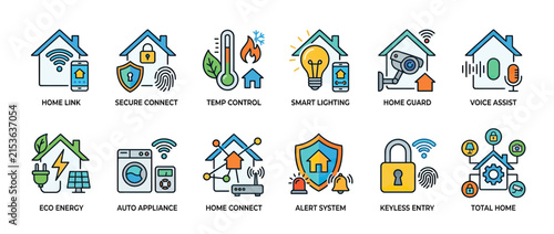Smart Home Technology Icons Collection