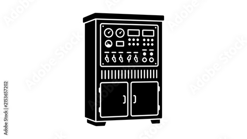 Industrial Control Panel Vector Illustration