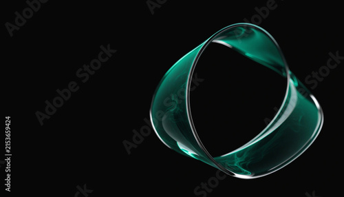 Foto Blue glass orbs with light reflections isolated