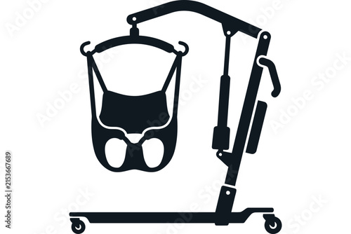 Patient lift hoist icon for medical mobility and accessibility assistance.