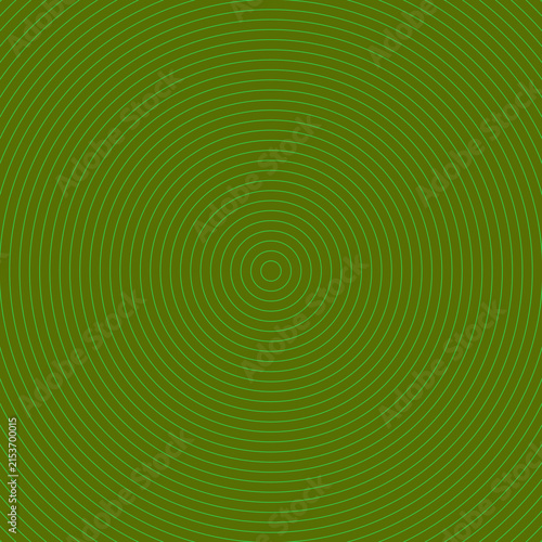 Abstract Green Concentric Circles Vector Background Pattern