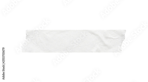Foto A single piece of white textured masking tape isolated on transparent background