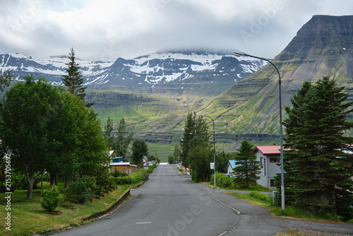 Obraz na płótnie road in the icelandic east fjords