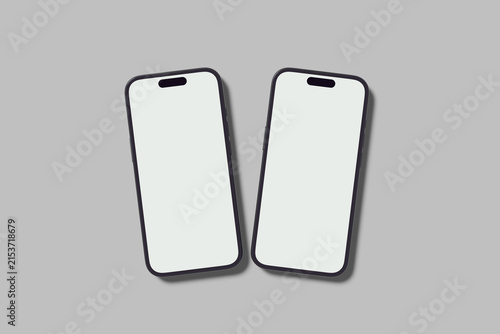 Realistic Phone Screen Mockup Design Blank