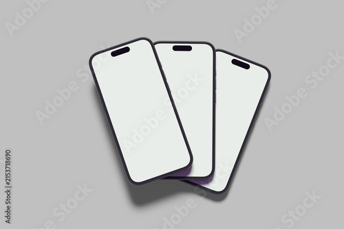 Realistic Phone Screen Mockup Design Blank