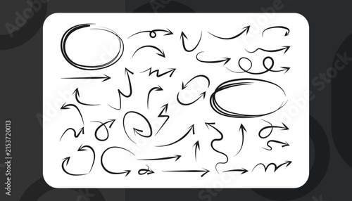 Hand Drawn Arrow Doodles Collection for Graphic Design and Visual Navigation