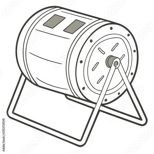 Raffle drum metal cylinder for lottery or tickets with cylinder