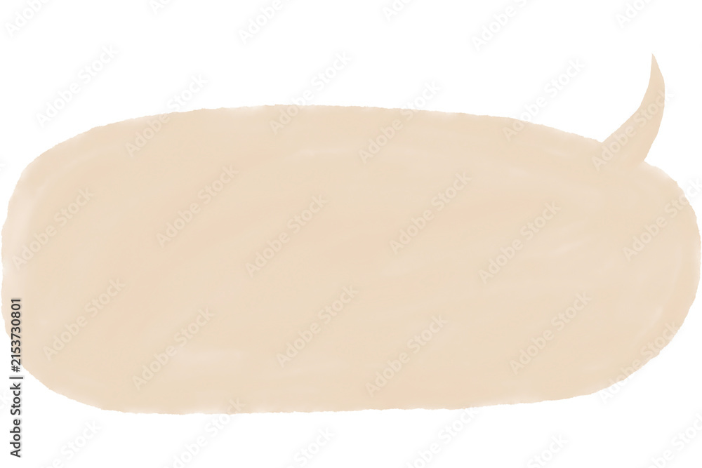 Naklejka premium Cream Watercolor Texture Hand Painted Speech Bubble Chat Element