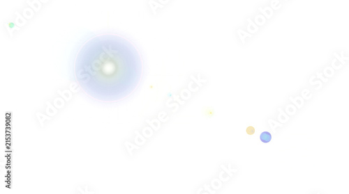 Soft Abstract Light Glow with Colorful Floating Particles. Minimal Dreamy Background Effect.