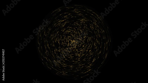 Abstract Gilded Event Horizon Seamless Loop