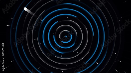 Abstract Cyan Void Spiral Seamless Loop