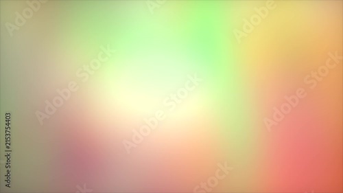 Soft bokeh light flares with green and orange hues during a gentle camera drift for abstract backgrounds