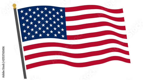 Foto A vibrant depiction of the american flag showcasing its iconic stars and stripes