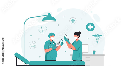 Medical Professionals Preparing Surgical Instruments in Sterile Environment For Treatment