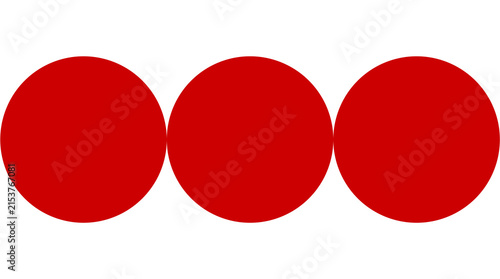 Three Red Circles Glowing Design Element Illustration Graphic