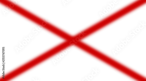 Red Neon Cross X Glowing Symbol Design Element Illustration