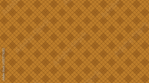Canvas Print Seamless argyle pattern in shades of brown, featuring intersecting diagonal line