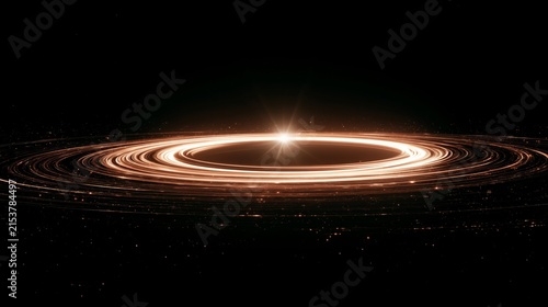 Mysterious cosmic vortex surrounded by glowing energy streams and luminous interstellar matter in deep space