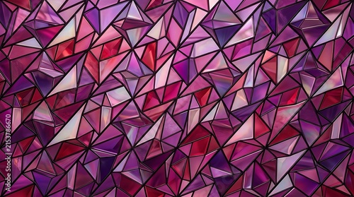Colorful Abstract Geometric Stained Glass Mosaic pattern
