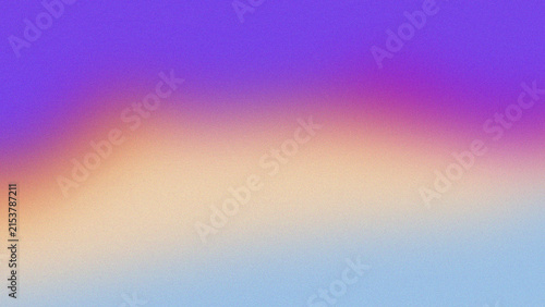 Abstract grainy gradient background with purple orange and blue soft blurred colors
