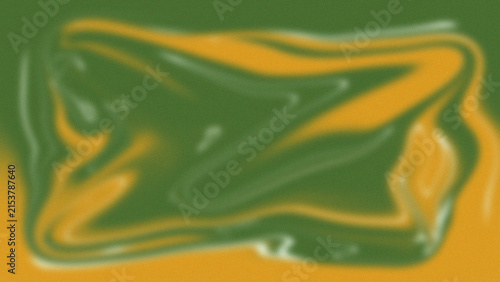 Abstract Green and Yellow Grainy Gradient Background with Mashed Liquid Texture