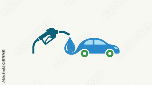 Fuel Pump Refueling Vector Icon Illustration for Automotive Service Industry Concepts