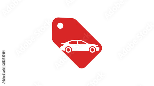 Car Sale Discount Tag Icon Representing Automotive Dealership Promotional Event