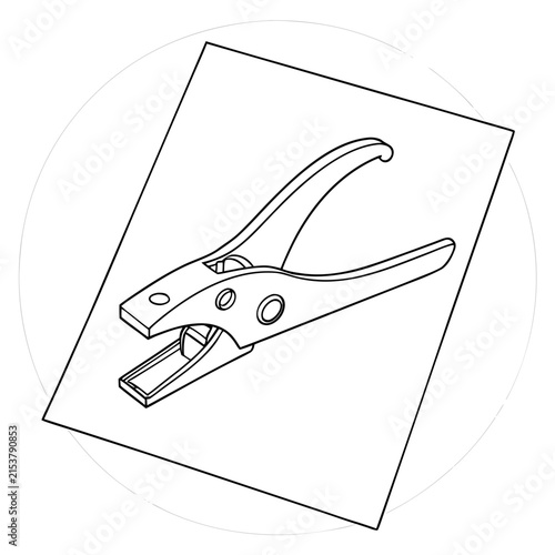 Bild auf Leinwand Industrial heavy duty handheld metal hole puncher tool