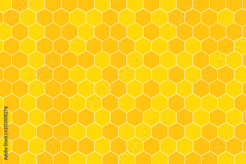 Bright yellow honeycomb pattern with hexagonal shapes
