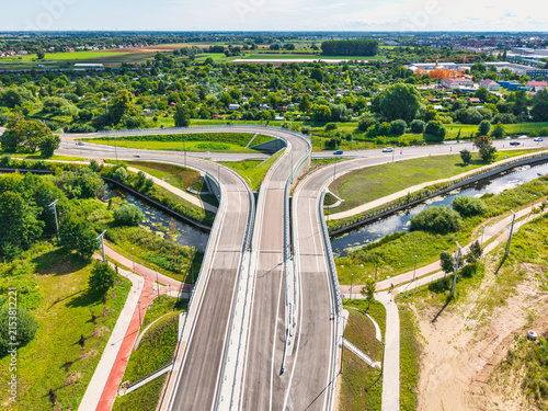 Construction of the new road in Pruszcz Gdanski. Poland