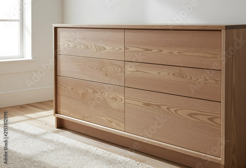 Modern light wood dresser w...